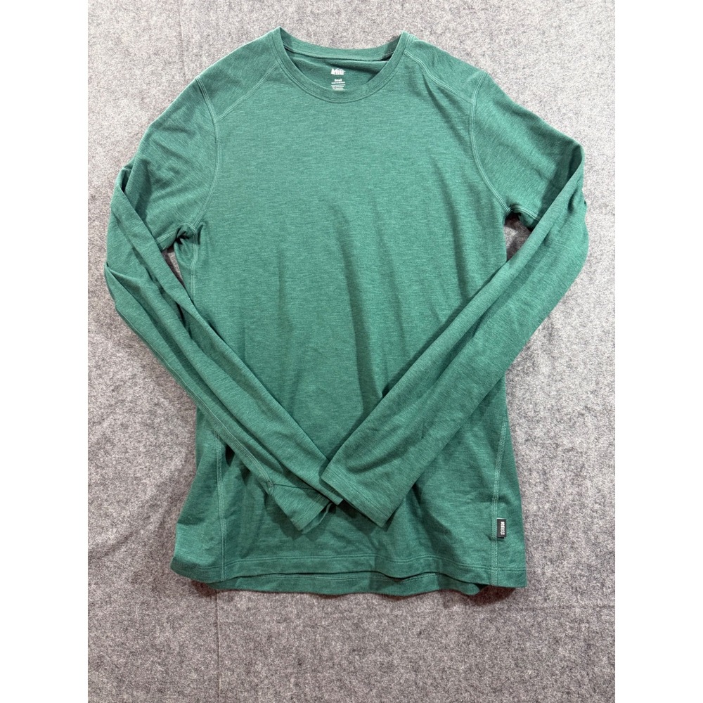 REI Co-op Womens Small Green Long Sleeve Base Layer Performance Hiking Shirt